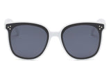 Women Round Cat Eye Sunglasses - Black