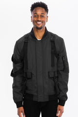Men's Utility Strap Jacket - Black