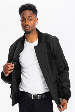 Men's Utility Strap Jacket - Black