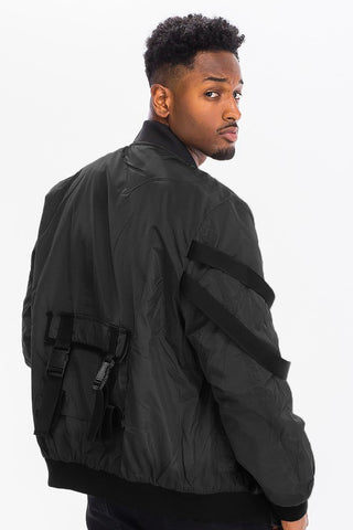 Men's Utility Strap Jacket - Black