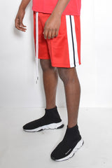 Short Sleeve Striped Tape for Men