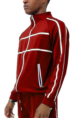 Track Jacket with Side Tape Stripe for Men
