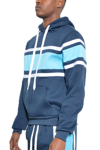Solid With Three Stripe Pullover Hoodies