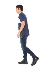 Distressed Slim Taper Denim Jeans For Men