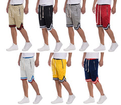 Striped Band Solid Basketball Shorts