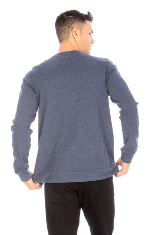 Henley Long Sleeve for Men - Blue