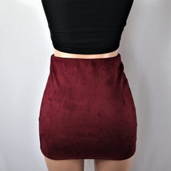 Invisible side seam zipper Lace up Mini Skirt