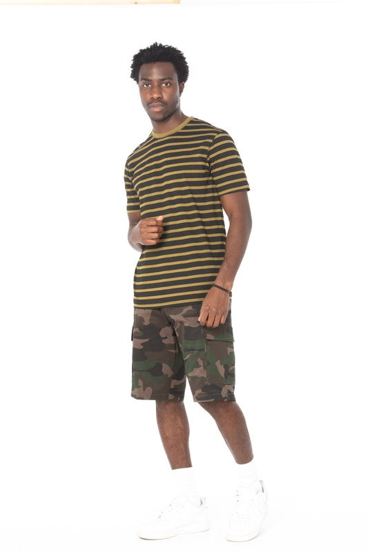 Stripe Olive T-shirt for Men