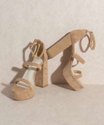 OASIS SOCIETY Raelynn Suede Platform Heels