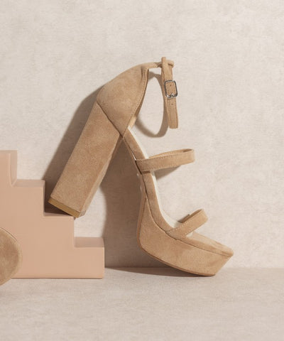 OASIS SOCIETY Raelynn Suede Platform Heels