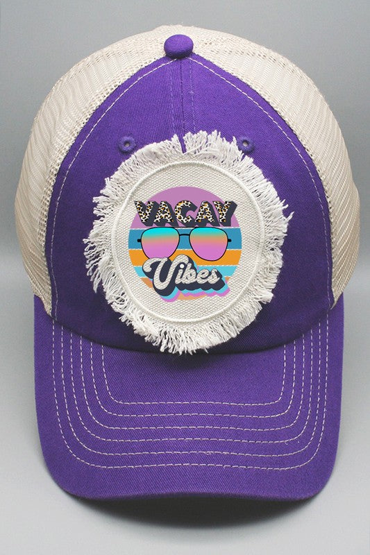 Vacay Vibes Circle Graphic Patch Hat
