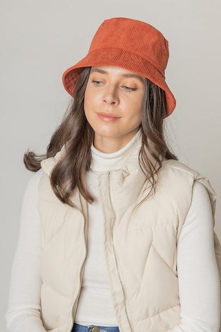 Thin Corduroy Bucket Hat