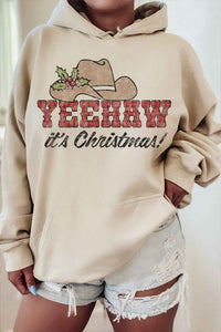 Yeehaw Country Christmas Graphic Hoodie