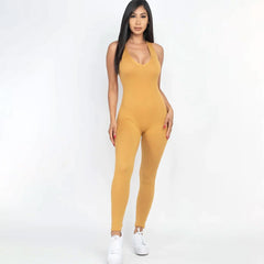 Racer Back Bodycon Women's Jumpsuit
