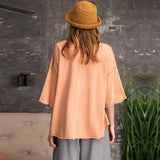 3/4 Sleeve Mineral Washed Terry Knit Boxy