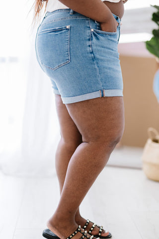 Judy Blue Aaliyah Midrise Cuffed Shorts