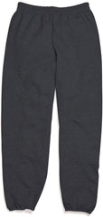 Elastic waist, two side pockets and cinched cuffs.