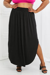 Zenana It's My Time Full Size Side Scoop Scrunch Skirt