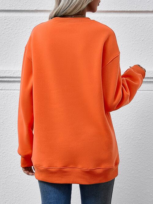 Live Christmas Drop Shoulder Round Neck Sweatshirt