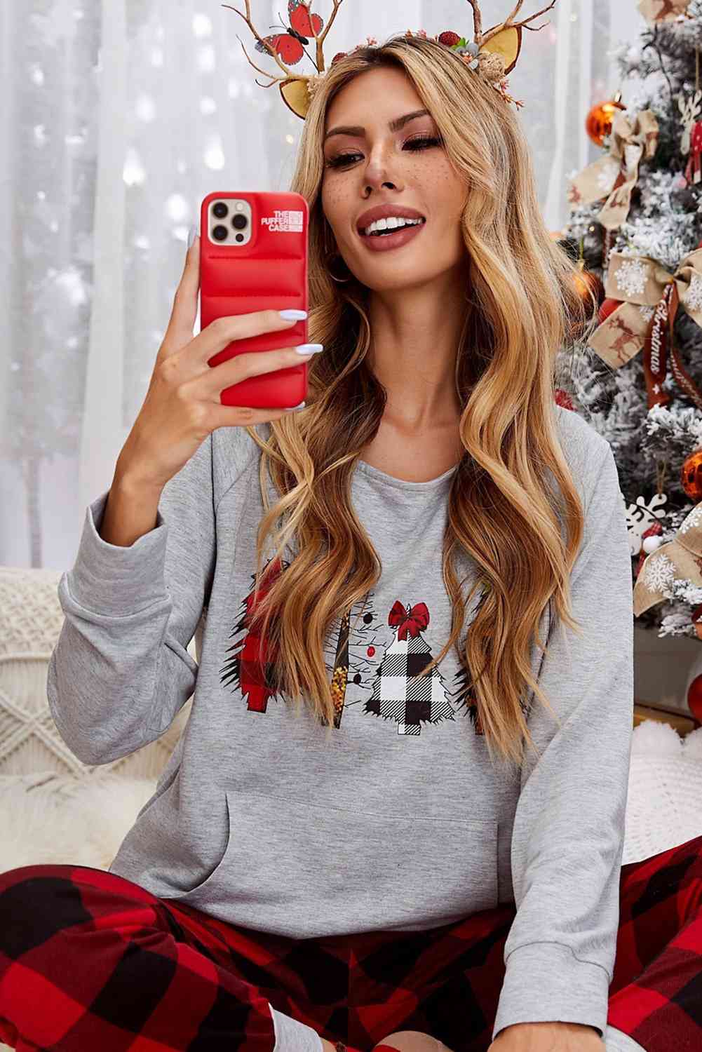 Christmas Tree Graphic Sweatshirt