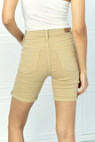 Judy Blue Mariana Full Size Midrise Khaki Cuffed Bermuda Shorts