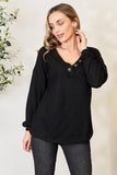 Zenana Buttoned Long Sleeve Blouse