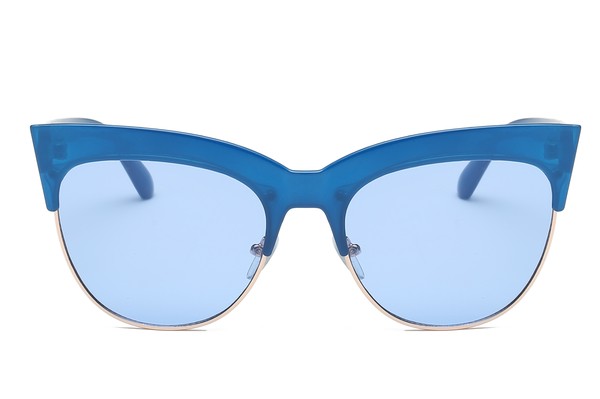Women Half Frame Cat Eye Sunglasses