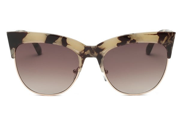 Women Half Frame Cat Eye Sunglasses