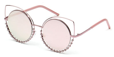 Women Round Cat Eye Fashion Sunglasses in Five Colors
