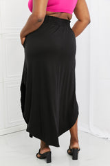 Zenana It's My Time Full Size Side Scoop Scrunch Skirt