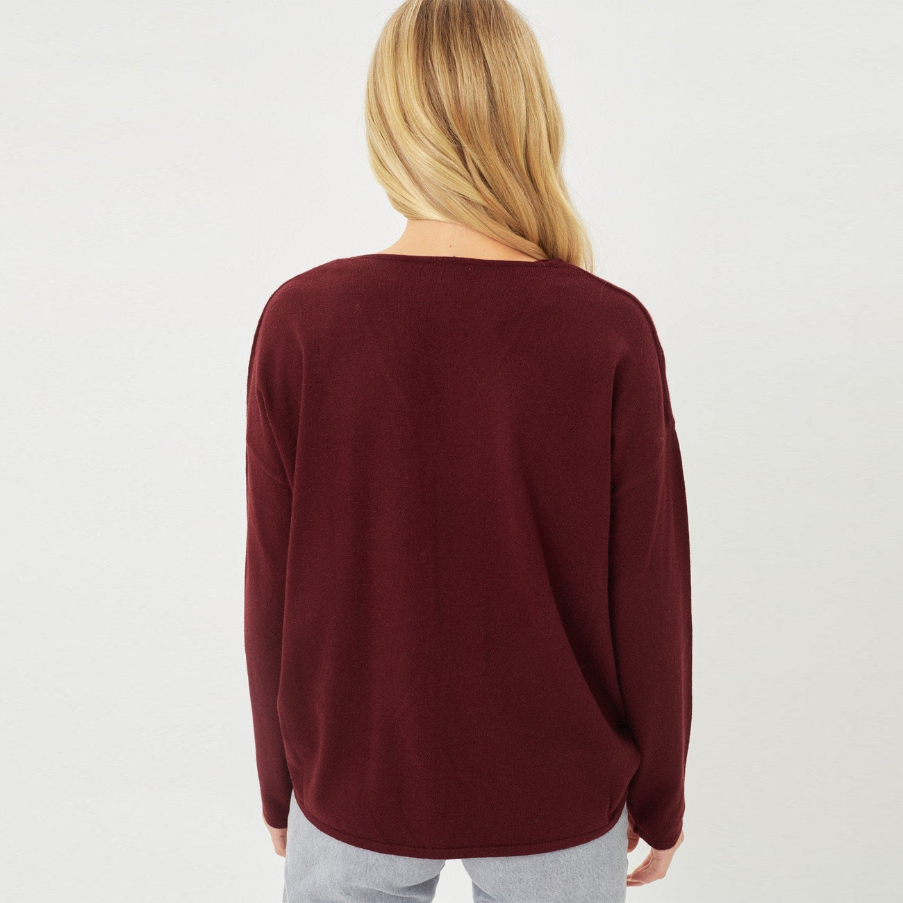 A Drawstring V-neckline Ruched Top 