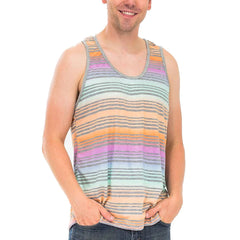 Block Color Pastel Striped Tank Tops