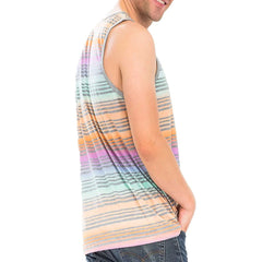 Block Color Pastel Striped Tank Tops