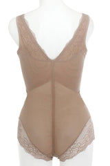 Roebuck Mesh with Floral Lace Shapewear Bodysuit