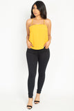 Yellow Scallop Opening Cami Top