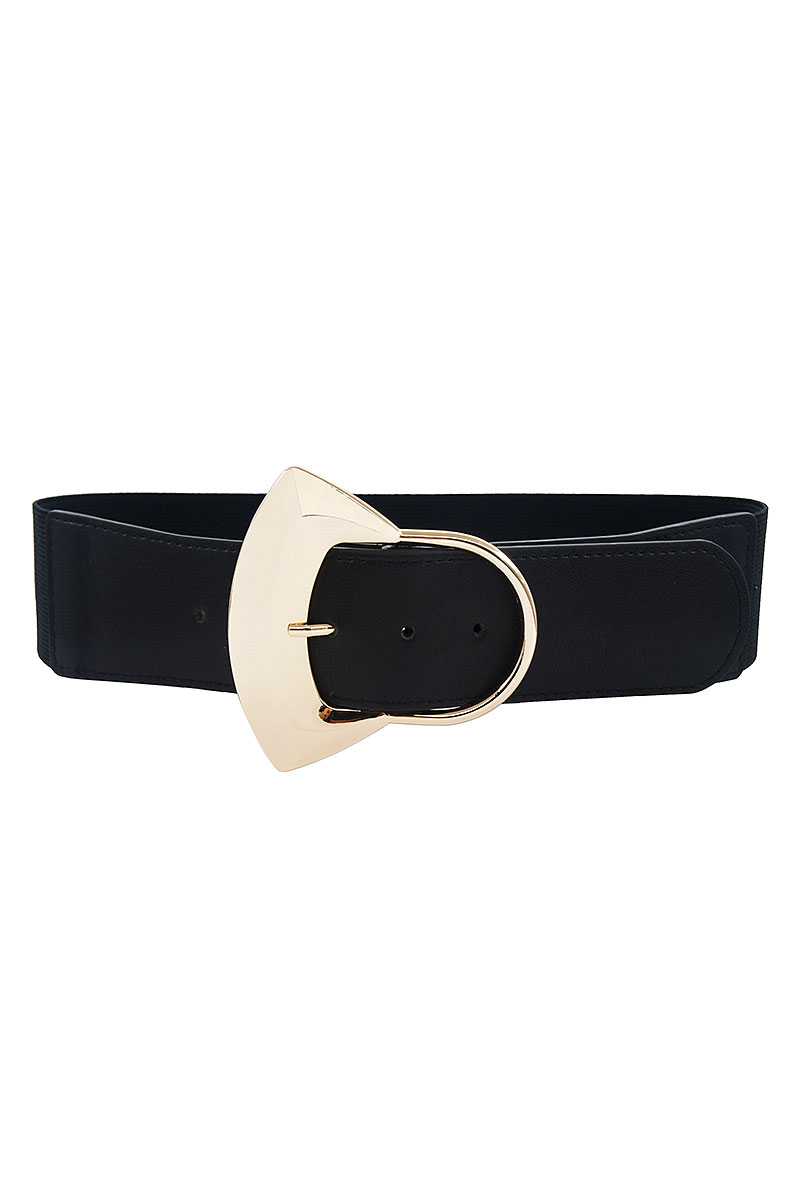 Stylish Thick Elastic Belt - Black 