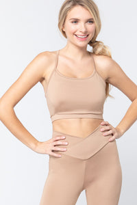 Khaki Workout Cami Bra Top