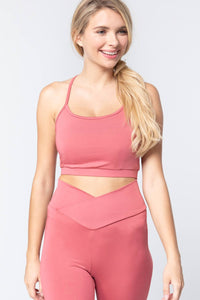 Pink Workout Cami Bra Top