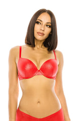 Red Plunged Bra w/ Underwire
