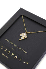 Secret Box Lighting Bolt Charm Women's Necklace