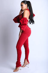 Puff Sleeve Women's Hoodie Set