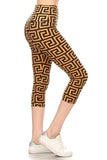 Yoga Style Meander Knit Capri Leggings