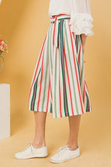 Ivory Woven Midi Skirt