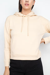 Stone Knit Sweater Self-tie Drawstrings Women's Hoodie