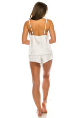 Ivory Satin PJ Short Set
