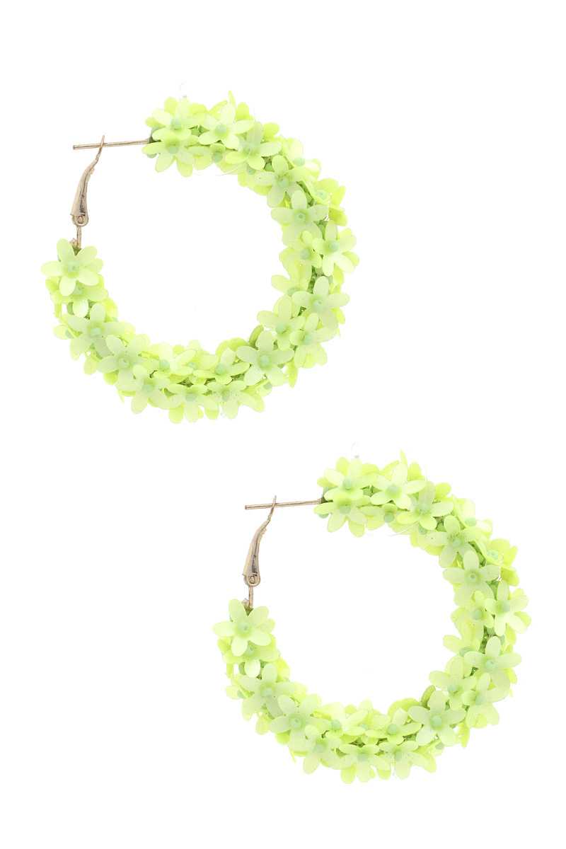 Flower Sequin Hoop Women Earring