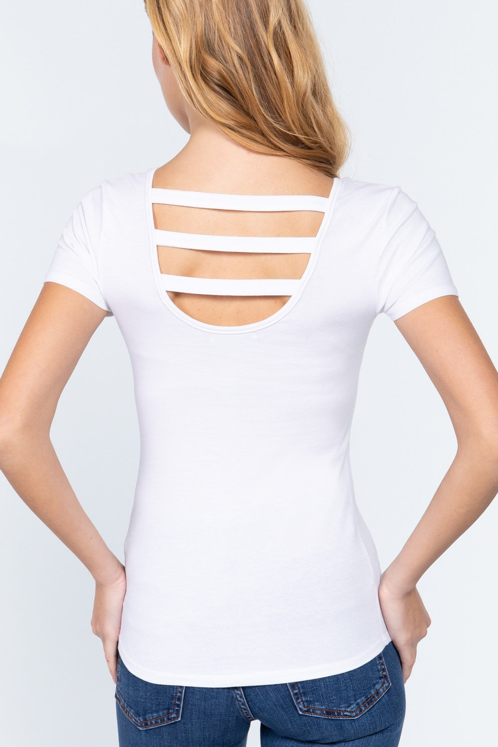 White Short Sleeve Top Zipper Women's Shirt