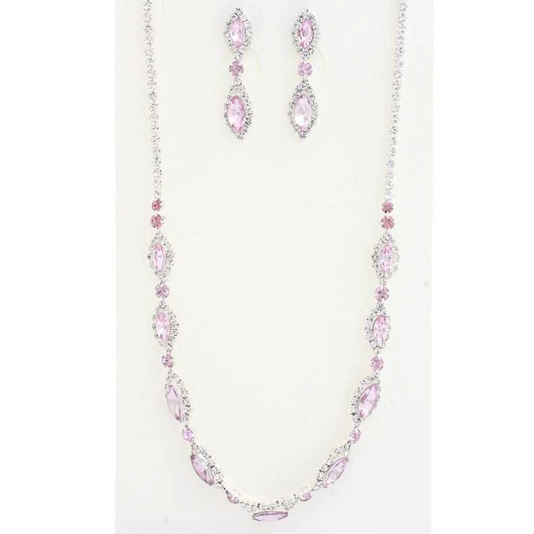 Elegant Marquise Rhinestone Loop Necklace