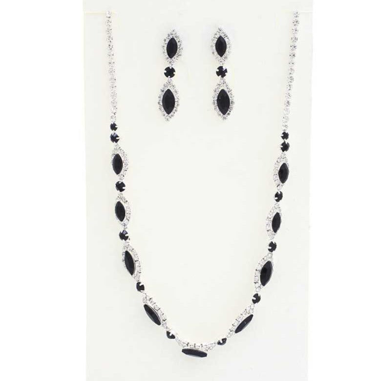 Elegant Marquise Rhinestone Loop Necklace