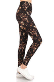 Yoga Style Banded Lined Printed Knit Legging 